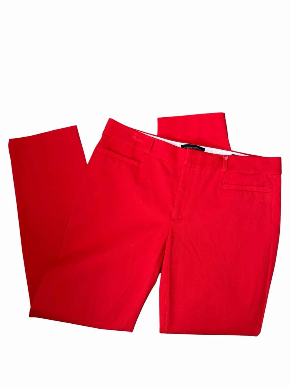 Women’s Banana Republic Sloan Straight Red Pants Size 8 - Picture 4 of 12